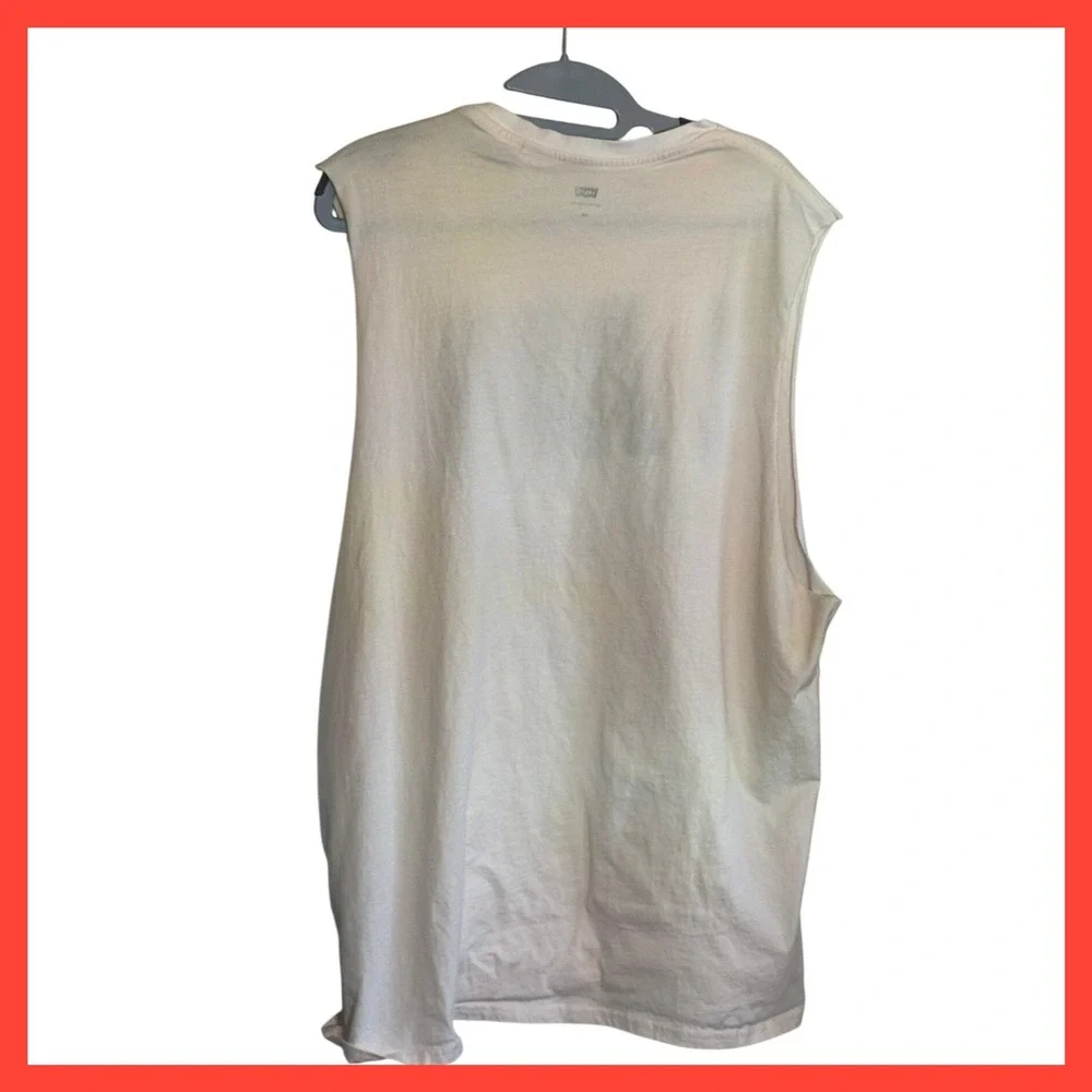Levis Pride I AM PROUD Rainbow Graphic Muscle Tee Tank Top White XXL